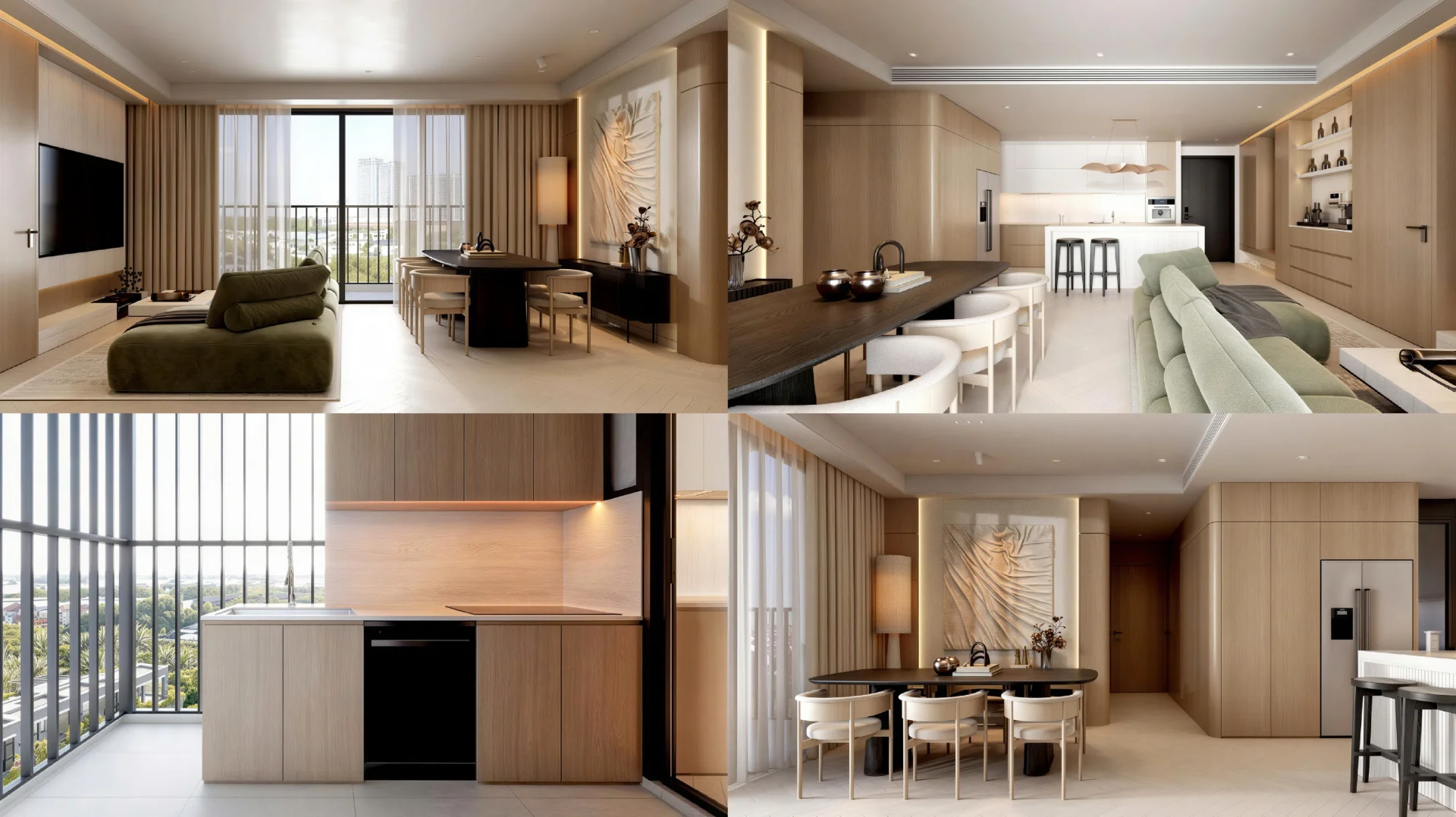 Không gian bếp Japandi x Minimalism Tiên Lê