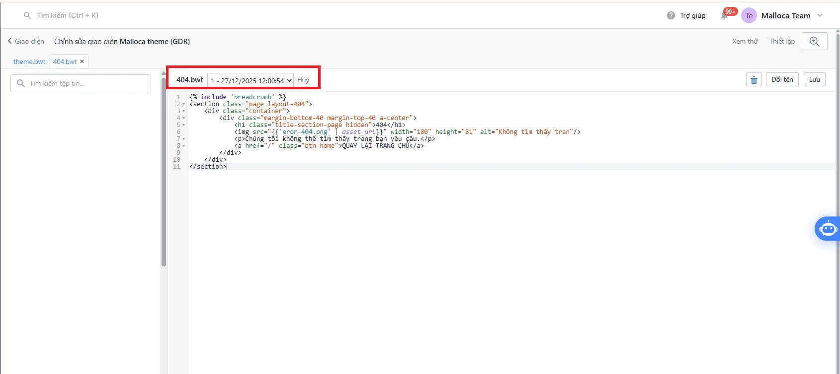 Legacy 404 Error Page